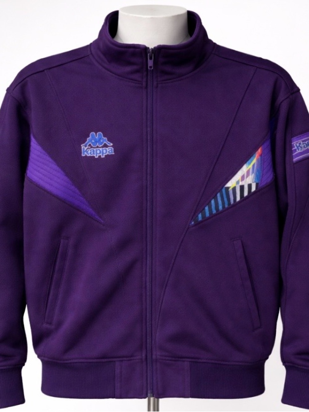 Kappa Sport Jacket Purple Retro 90s Coat Mens Small Unisex Streetwear Italy